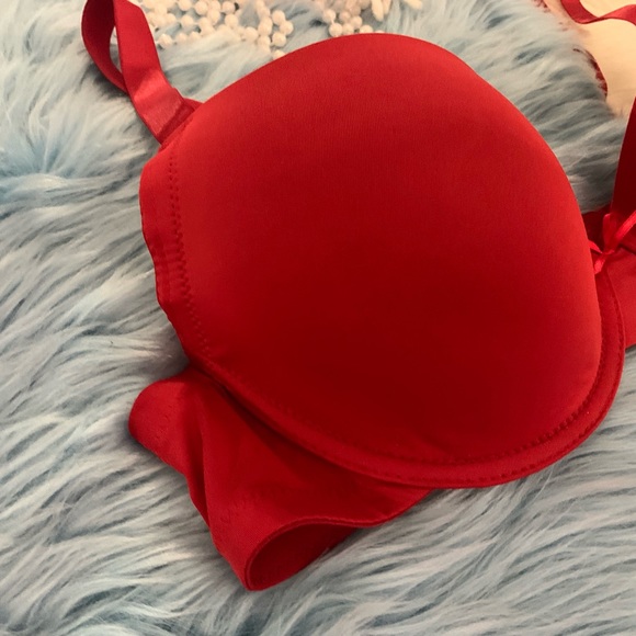 New Cherry Red Underwire Support Bra Lightly Lined 40C - Picture 5 of 6